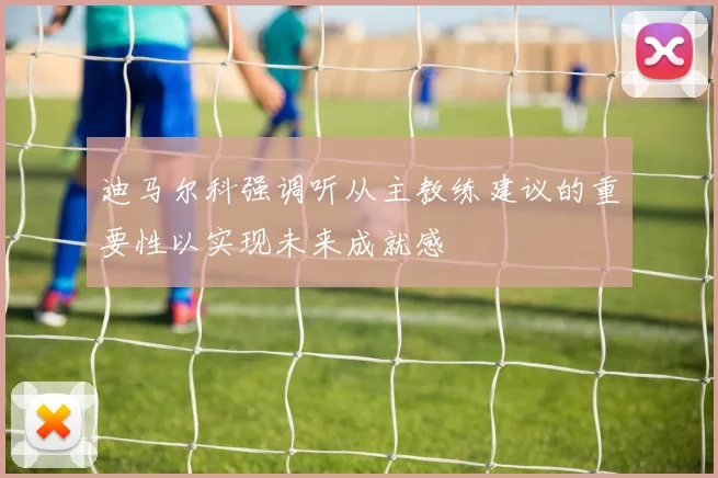 迪马尔科强调听从主教练建议的重要性以实现未来成就感